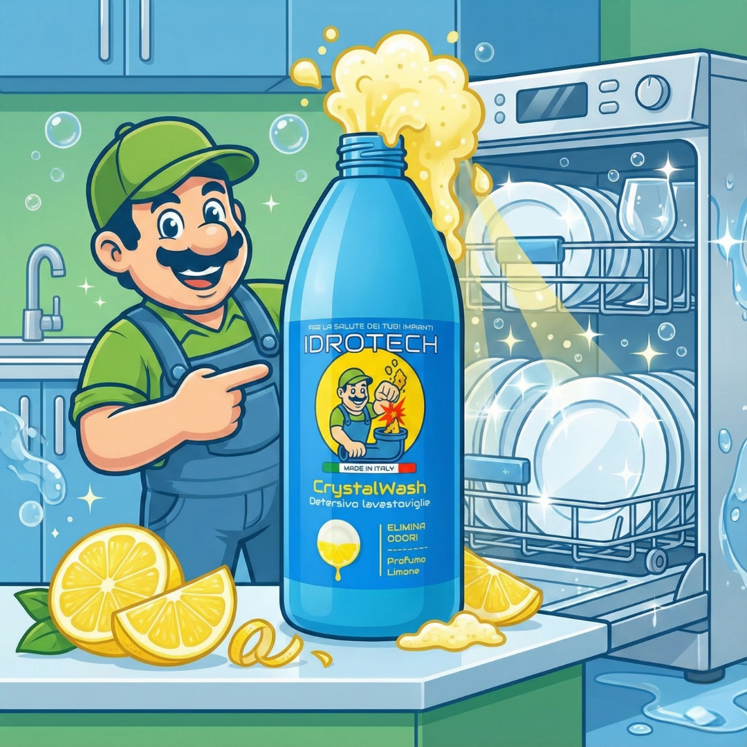 CrystalWash – Detersivo Lavastoviglie in Gel al Limone